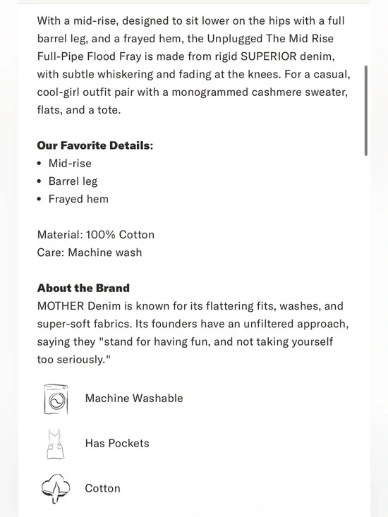 Mother Women's The Mid Rise Full Pipe Flood Fray Jean - Picture 7 of 11